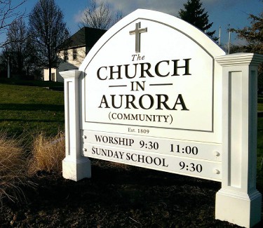 Custom church monument sign