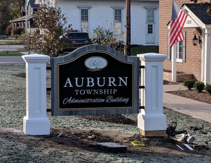 auburn ground photo Auburn Township ground sign